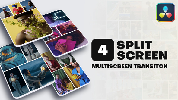 Vertical Multiscreen Transition - 4 Split Screen