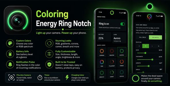 Coloring | Energy Ring Notch Android App with Ads