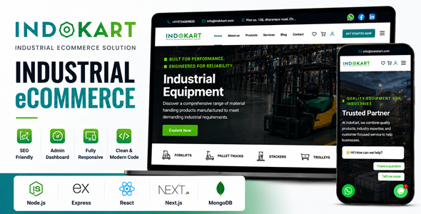 IndoKart | React Node.js eCommerce Platform With Admin Panel