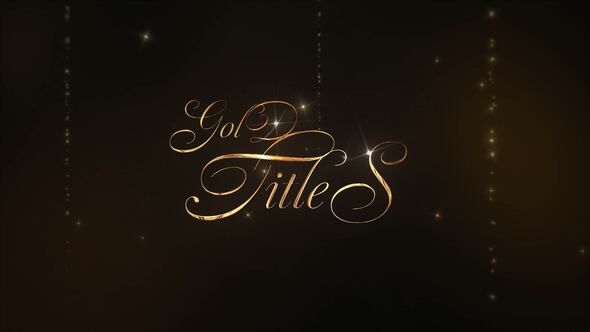 Gold Title Intro for After Effects