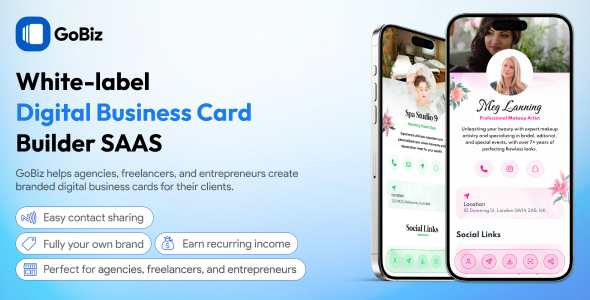 GoBiz – vCard SaaS Digital Business Card Builder
