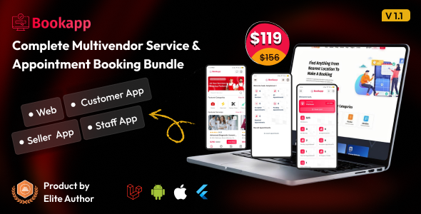 Bookapp Bundle – Service & Appointment Booking Marketplace (Web + Mobile Apps)