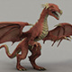 Low Poly Red Dragon - 4927 polygons - 3DOcean Item for Sale