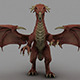 High Poly Red Dragon - 75801 polygons - 3DOcean Item for Sale