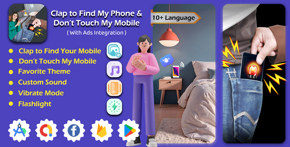 Clap To Find My Mobile - Don't Touch My Mobile - Find My Phone by Clap - Mobile Finder - Android App