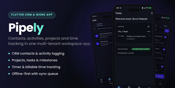 Pipely | Multi-Tenant CRM, HRM and Business Operations Platform (Next.js + Flutter)