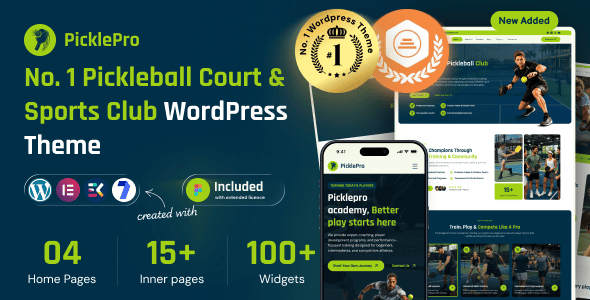 PicklePro – Pickleball Club & Sports WordPress Theme