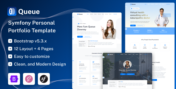 Queue - Symfony Personal Portfolio Template