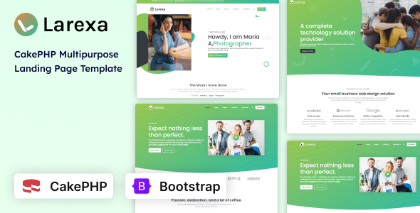 Larexa - CakePHP Multipurpose Corporate Landing Page Template