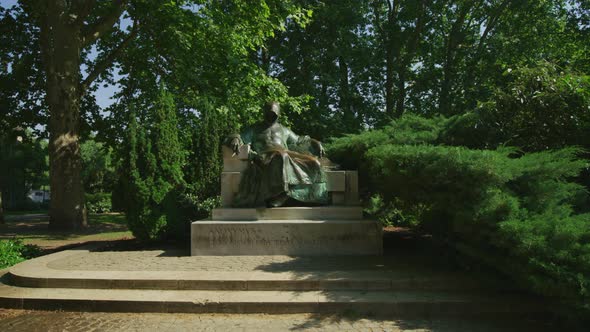 Anonymous sculpture at Vajdahunyad Castle