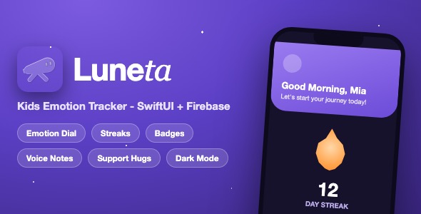 Luneta | Kids Emotion Tracker With Voice Notes and Streak Badges - SwiftUI