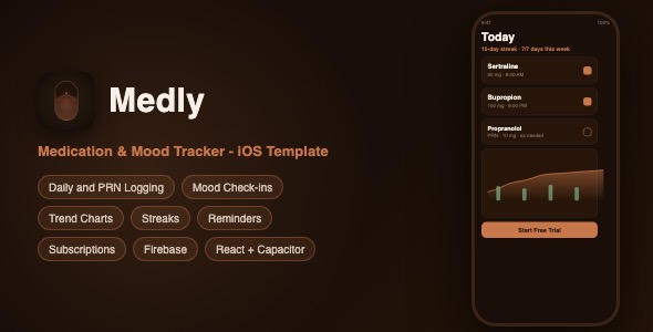 Medly | Medication and Mood Tracker - React