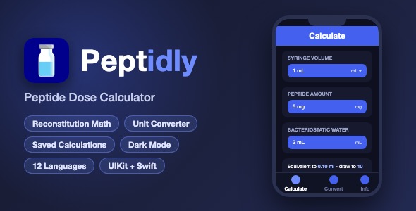 Peptidly | Peptide Dose Calculator - UIKit