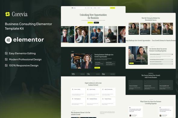 Corevia - Business Consulting Elementor Template Kit