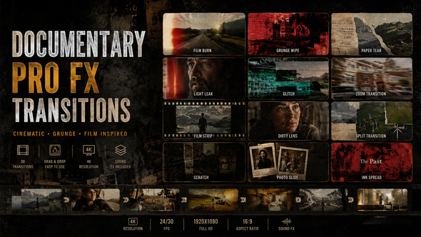 Documentary Pro FX Transitions MOGRT