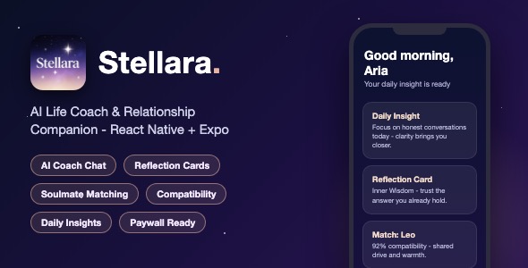 Stellara | AI Life Coach and Relationship Companion - React Native