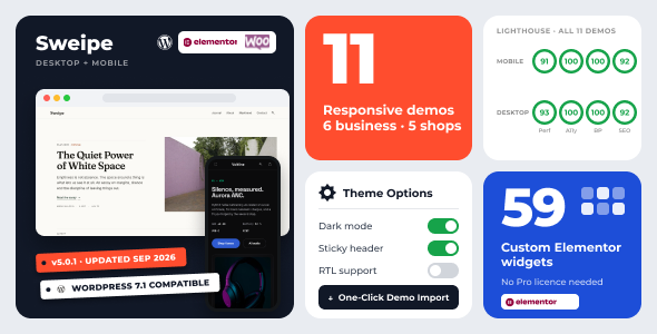 Sweipe - Responsive WordPress Mobile Theme