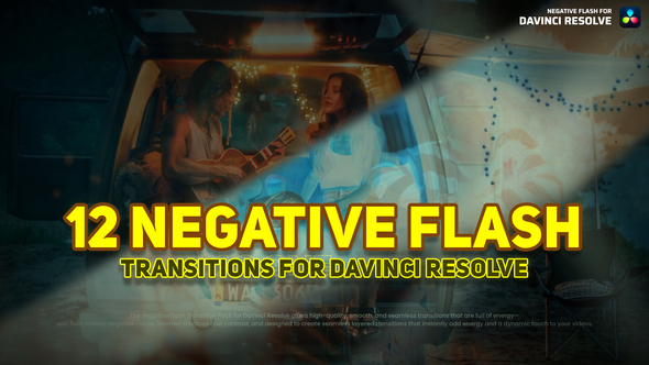 Negative Flash Transitions For Davinci Resolve