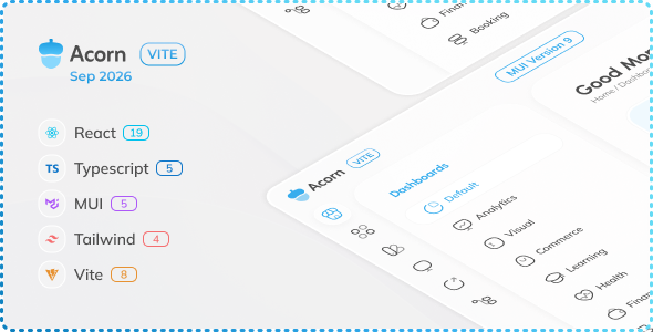 Acorn - Vite React Admin Dashboard (React 19)