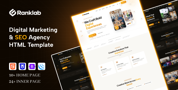 Ranklab - Digital Marketing Agency HTML5 Template