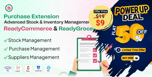 Purchase Extension - Advanced Stock & Inventory Management for ReadyCommerce & ReadyGrocery