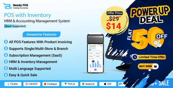 Ready POS - POS with Inventory Management System, HRM & Accounting | POS SAAS