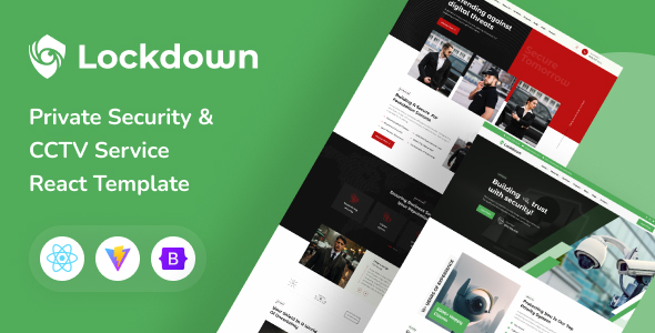 Lockdown - Security & CCTV Services React Template