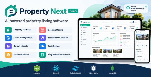 Property Next SaaS - Property Listing and Tenant Management Software | SaaS | Next.js | Mongodb