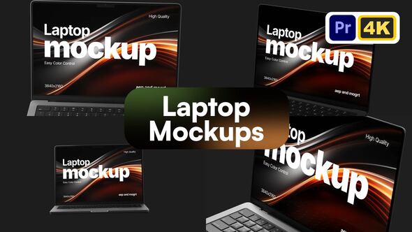4K Laptop Mockup MOGRT