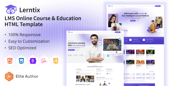 Lerntix - LMS Online Course & Education Template With Admin Dashboard