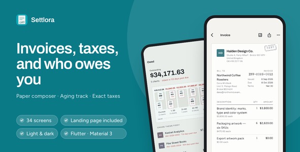 Settlora | Flutter Invoice Maker App with Laravel Cloud Backup