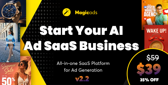 MagicAds - All-in-One Ad Generation SaaS Platform | Image, Video, UGC & Ad Copy Generator