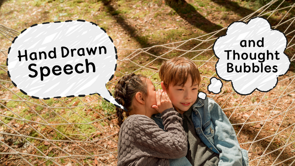 Hand Drawn Speech and Thought Bubbles