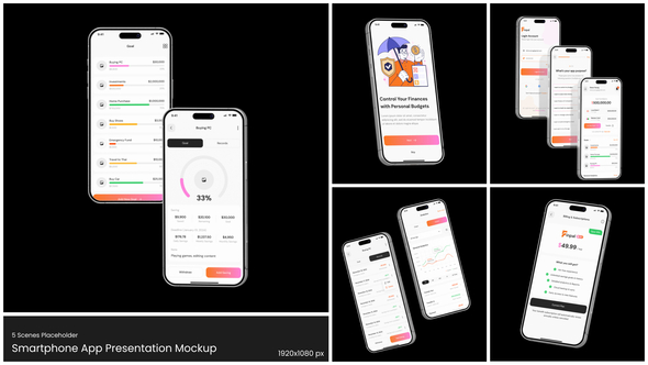 Smartphone App Presentation Mockup