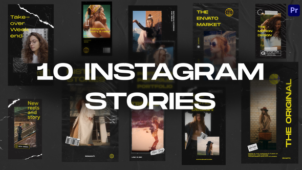 10 Grunge Instagram Stories Mogrt
