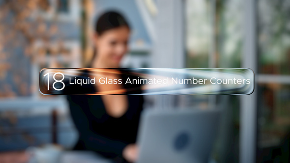 Liquid Glass Animated Number Counters