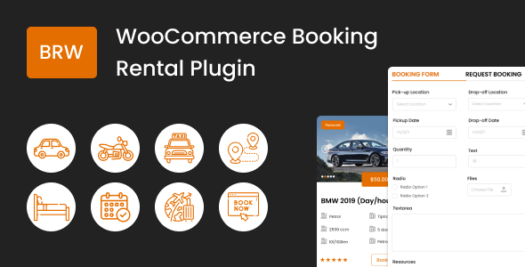 BRW – WooCommerce Booking & Rental Plugin – Car, Hotel, Tour, Taxi & Appointment