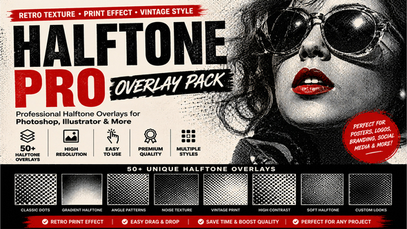 Halftone Pro Overlay Pack For DaVinci Resolve