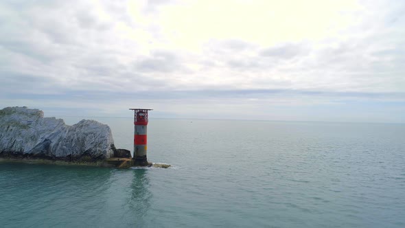 The Needles on the Isle of Wight From the Air