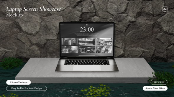 Laptop Screen Showcase Mockup