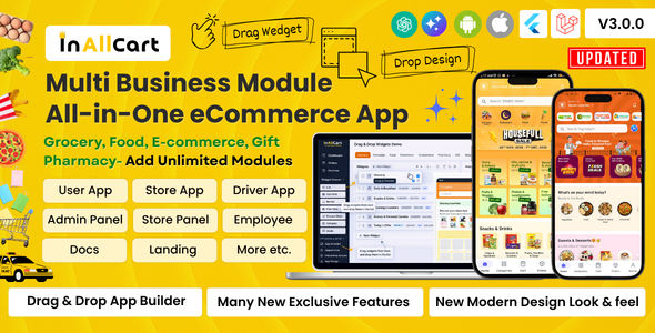 InAllCart | eCommerce App Builder With Admin Panel | Flutter App