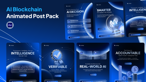 AI Blockchain Animated Post Pack