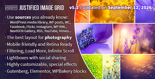 Justified Image Grid - Premium WordPress Gallery