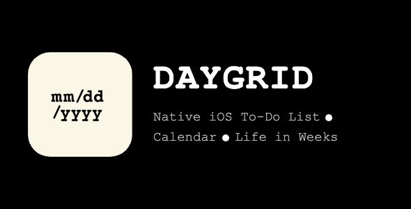 Daygrid | Native iOS Task Manager App in SwiftUI