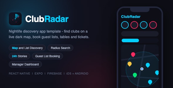 ClubRadar | Nightlife Booking App - React Native
