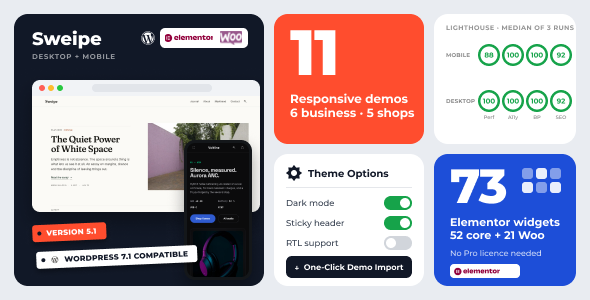 Sweipe - Responsive WordPress Mobile Theme