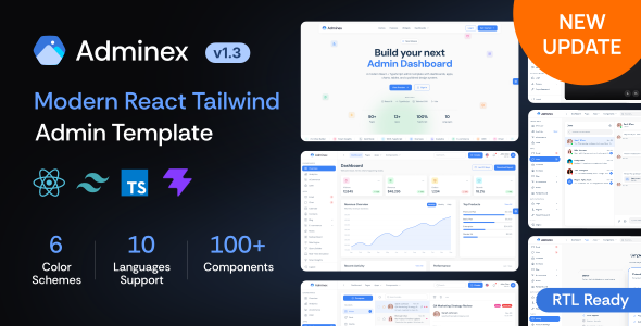 Adminex – React 19 & Tailwind CSS Admin Dashboard Template