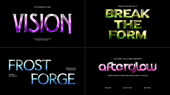 Metallic Chrome Text Effect