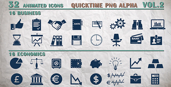 Info Icons - Business and Economics