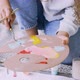 Detail Lady Artist Mixes Paints on Palette - VideoHive Item for Sale